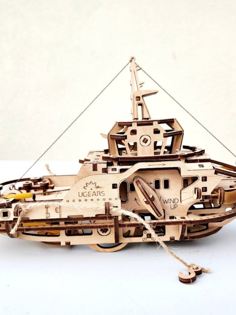 NEW Hand-Built Tug Boat Tugboat Wooden Nautical Decor Christmas Gift Built and r